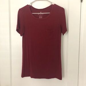Maroon Pocket Tee